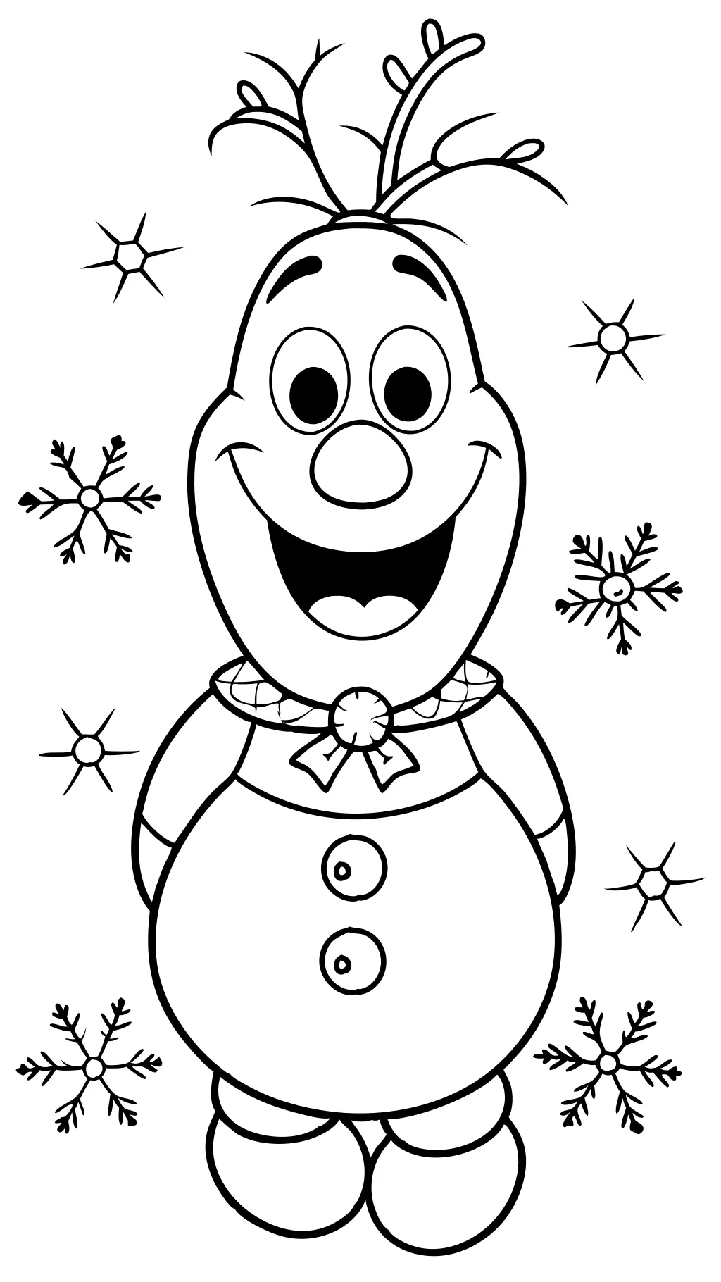 coloriage imprimable olaf